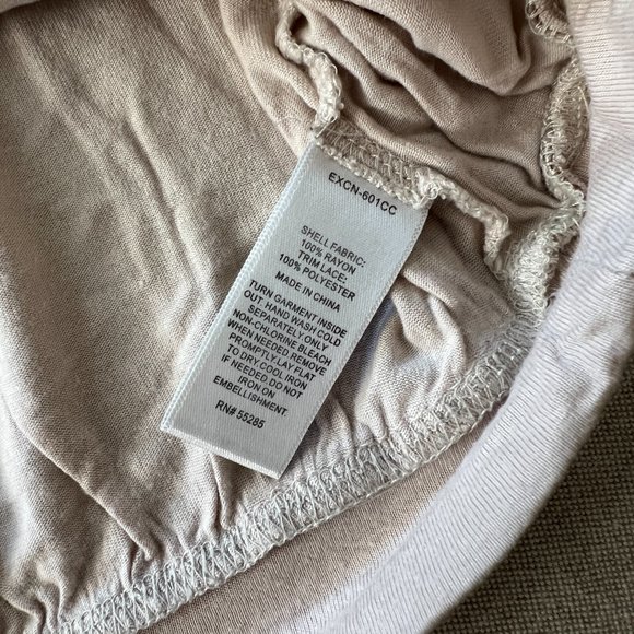 Express Spaghetti Strap Lace Racerback Tank in Cream Sz L - Picture 6 of 7